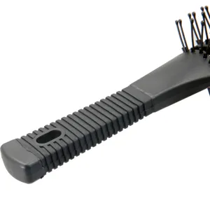 Professional black styling hair comb handle, anti-slip design for men and women daily use.