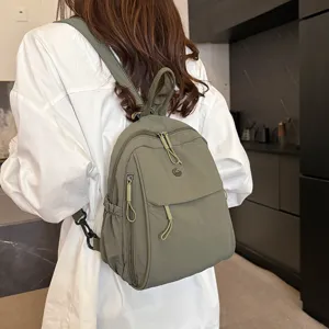 Casual nylon backpack for women multi pocket stylish daily school travel daypack bag.