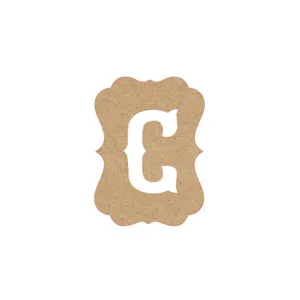 Kraft paper wedding banner letter C decorative card, perfect for party and event celebrations.