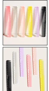 Bunte Kunststoff Haarschneidekämme Set, professionelle Doppelzahn Salon Stylingwerkzeuge.