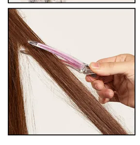 Transparante acryl haarsectieclip, spoorlose eendebek stylingklem voor professionele salon.