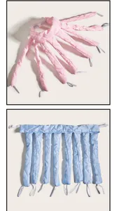 Heatless hair curling rod headband detail, comfortable satin soft octopus sleep curlers for women waves.