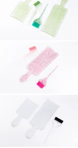 Hair highlighting board set with glitter design, professional salon hair coloring tool details.