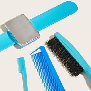 Professional Hair Salon Styling Tool Set With Magnetic Adsorption Wristband Teasing Comb Highlight Comb Double Sided Edge Brush
