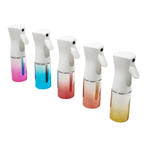 Continuous spray bottle gradient color hair salon gardening fine mist water bottle 5pcs