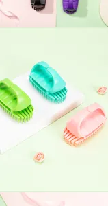Cepillo de masaje para el cuero cabelludo de silicona suave herramienta de lavado de cabello