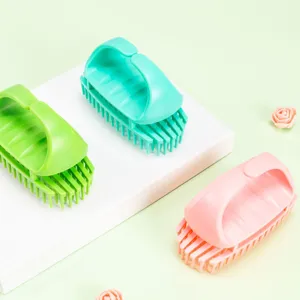 Juego de cepillo de silicona para masaje capilar, cepillo manual para lavado de cabello.