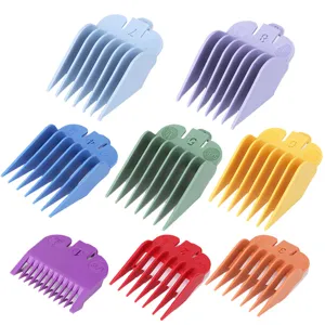 Juego de 8 peines guía coloridos para cortapelos profesionales de peluquería