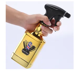 Flacone spray da parrucchiere dorato stile bottiglia di liquore vintage strumento per capelli