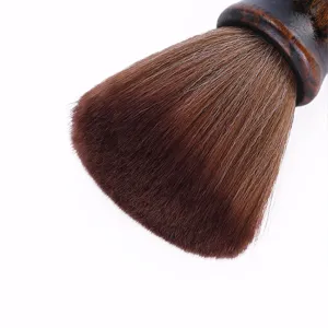 Blaireau de rasage en bois vintage avec poils en nylon doux pour mousse riche et barbe