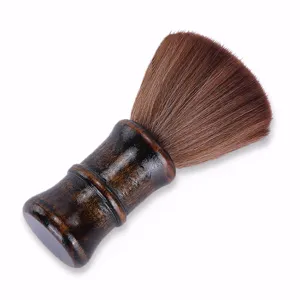 Blaireau de rasage vintage avec manche en bois et poils en nylon souples pour hommes.