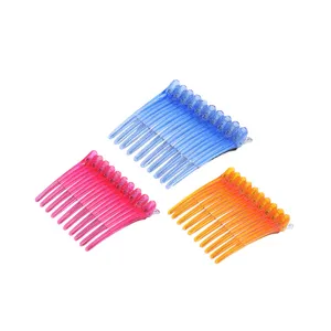 Professionele Plastic Metalen Haarverdeelklemmen Salon Krokodillenclips Make-up Fixatie Eendenbek Haarpelden Transparante Styling Tools Voor Dames