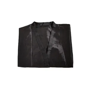 Mantella da parrucchiere kimono nero professionale abito da barbiere grembiule per salone