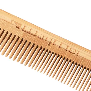Professional Nanmu Wood Scalp Massage Comb No Handle Dense Teeth Hair Detangling Styling Tool For Women Daily Personal Care