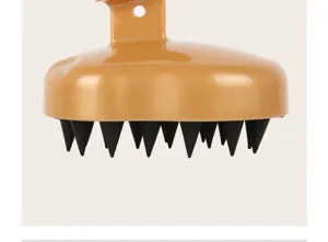 Cepillo masajeador de cuero cabelludo de silicona con cerdas suaves para lavado de cabello.