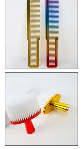 Conjunto de peines profesionales para peluquería y cepillo de cuello de salón para corte de cabello.