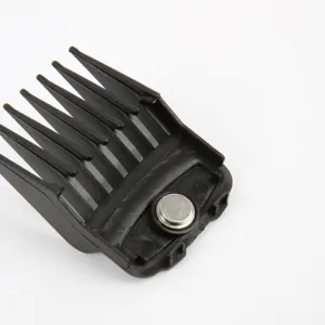 Professional Magnetic Hair Clipper Guards Set Plastic Limit Combs Kit With PVC Organizer Base For Salon Home Haircut Black