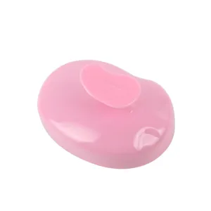 Cepillo de masaje para cuero cabelludo de silicona rosa, peine champu ergonomico.