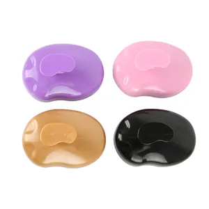 Cepillo de masaje para cuero cabelludo de silicona para champú, set de 4 piezas ergonómico.