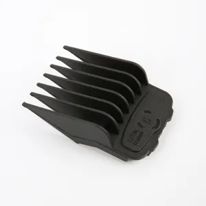 Black plastic hair clipper guide comb 16mm 5/8in size for professional salon styling hair cutting