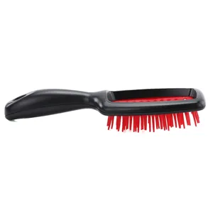 Spazzola per capelli in plastica nera rossa spazzola piatta antistatica massaggio