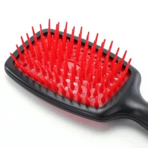 Spazzola per capelli scavata piatta in plastica griglia massaggio favo d'ape set