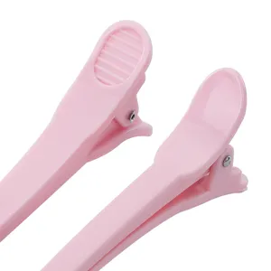 Professional Candy Color Hair Sectioning Clips Salon Styling Duckbill Clips Non Slip Plastic Metal Duckbill Barrette For Women Girls Everyday Styling