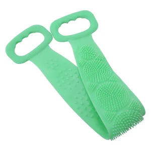Lavapancia in Silicone Per Doccia Spazzola da Bagno Lunga a Doppia Faccia Con Manici Spazzola per Massaggio Esfoliante Corpo Per Bagno Uomo Donna