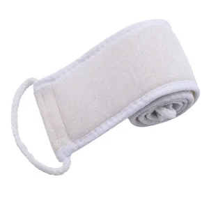 Langes Duschhandtuch Rückenwäscher mit Griffen für einfache Reinigung und sanftes Peeling.