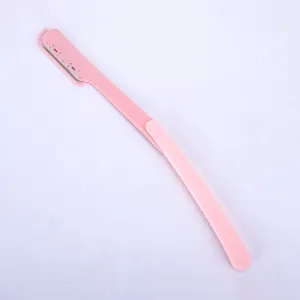 Rasoir Manuel Pliable Tondeuse à Sourcils Épilateur Facial Portable en Plastique et Acier Inoxydable pour Barbier et Maison