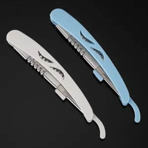 Rasoir à sourcils pliable de sécurité outil d'épilation du visage pour femmes et hommes 2pcs