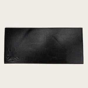 Tapis de coiffure en caoutchouc noir antidérapant pour outil de salon et bureau