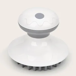 Brosse de massage electrique pour le cuir chevelu avec poils en silicone pour shampoing.