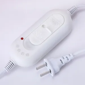 Interruptor controlador de temperatura para gorro térmico eléctrico con enchufe para el pelo.