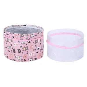 Gorro de vapor para cabello con estampado de osito rosa y forro interior impermeable.
