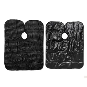 Professional Waterproof Hairdressing Cape For Adults Salon Hair Cutting Gown Breathable Black Barber Apron For Home Use