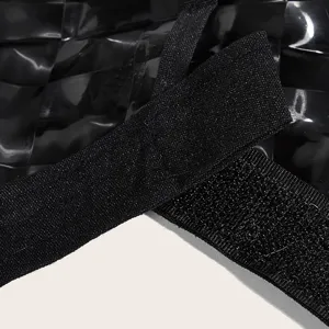Hair cutting cape black neck closure replacement strap adjustable nylon hook and loop fastener detail