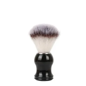 Pennello da Barba Classico da Uomo con Manico in Resina Setole in Nylon Strumento per la Pulizia della Barba per il Bagno Quotidiano