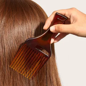 Professional wide tooth hair pick comb for men hair styling oil slick styling tool daily use