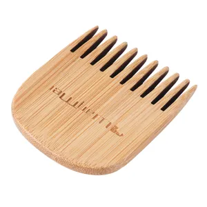 Tragbarer Holz Taschen Kamm mit breiten Zähnen für Bart und Styling im Alltag Hauptbild.