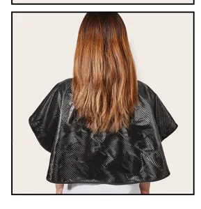 Professional waterproof hair salon cape, durable barber styling shawl for cutting and coloring.