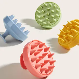 Brosse de Massage du Cuir Chevelu en Silicone Brosse de Lavage des Cheveux Manuelle Souple Peigne de Massage pour le Bain