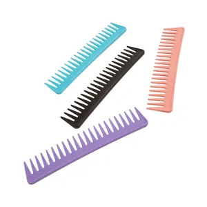 Buntes grobzahniges Haarkamm Set aus Kunststoff Entwirrungskämme für Herren Friseur