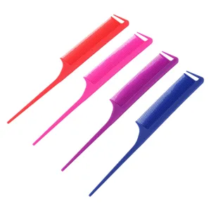 Professionelles Stielkamm Set für Haarschnitt, Friseursalon Partition und Strähnen.