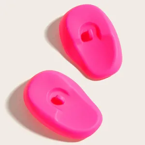 Silicone hair dye ear covers waterproof protectors 2pcs for salon home hair coloring tool