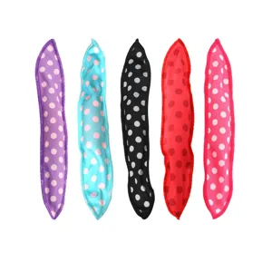 Bigoudis en mousse à pois pour dormir, rouleaux à cheveux magiques colorés ensemble de cinq.