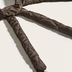 Heatless curling ribbon brown satin overnight hair rollers styling tool for sleeping