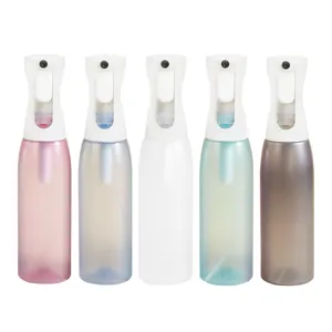 500ml Frosted Transparent Continuous Spray Bottle Hair Styling Mister 5-Color Set.