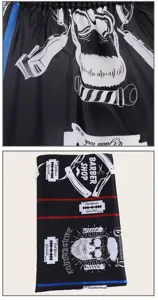 Barber cape professional hairdressing gown hair cutting salon apron waterproof black