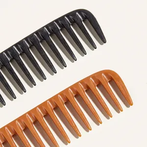 Professional hair salon wide tooth styling comb set for detangling and partition.